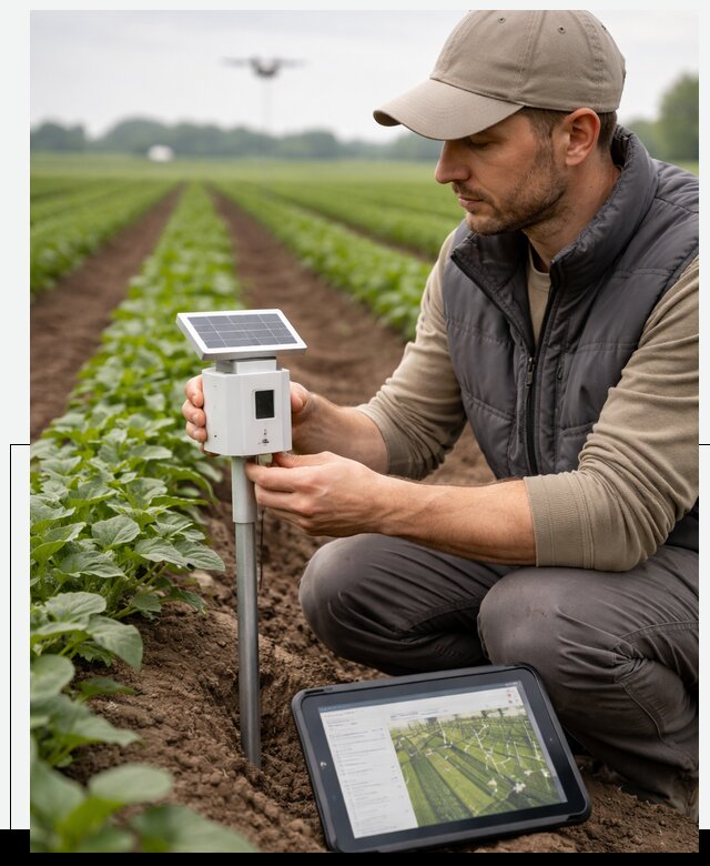 IoT мониторинг сельскохозяйственных полей и контроля в Зеленодольске