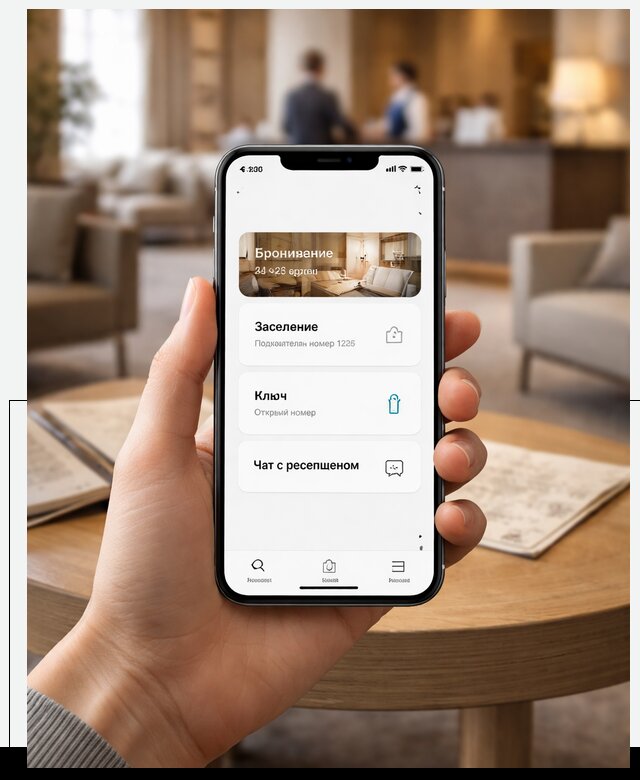 Мобильное приложение для гостей отеля в Зеленодольске, управление сервисом